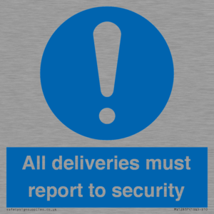 All deliveries must report to security